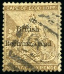 1885-87 2d Bistre with inverted watermark used