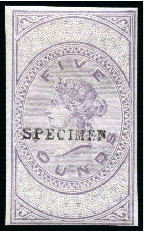 Stamp of Bechuanaland » British Bechuanaland 1888 Unappropriated Die 1d to £5 gummed imperf. plate proofs with SPECIMEN ovpt