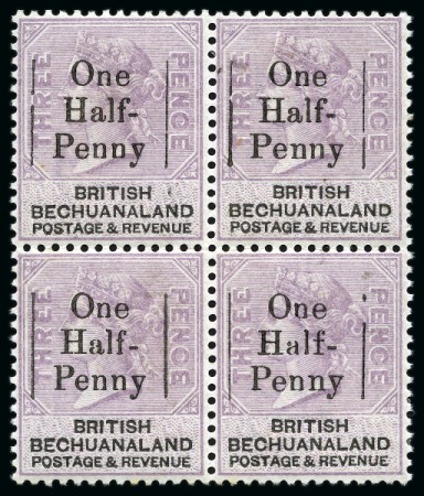 Stamp of Bechuanaland » British Bechuanaland 1888 (Dec) Issue mint & used selection incl. mint block of four