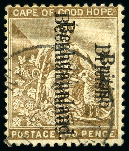 1893-95 2d Bistre (reading downwards) with double overprint used in Kanye
