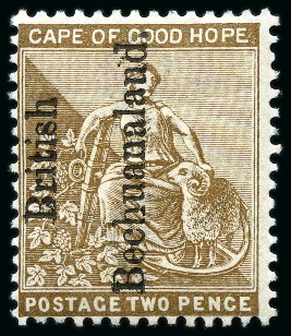 Stamp of Bechuanaland » British Bechuanaland 1891 2d Bistre (reading upwards) with variety inverted "u" for second "n" in "Bechuanaland"