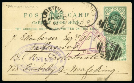 1900 (Jan 27) 1d Postal stationery card from Kayne during the Boer War with interesting content