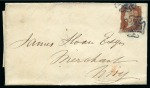 1840-53, Collection of 28 Line Engraved covers incl. BLUE Newry MC on poor 1d red