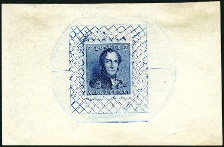 Stamp of Belgium » Belgique. 1849 Epaulettes - Réimpressions Réimpression de 1895 du coin du 20 centimes en ble