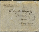 URGA: 1907 Envelope to England with 1902-05 10k bl