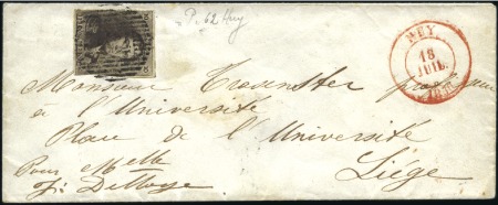 Stamp of Belgium » Belgique. 1849 Epaulettes - Émission 10c Brun, touché à droite sinon bien margé, oblité