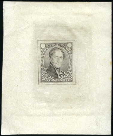 Stamp of Belgium » Belgique. 1849 Médaillons (filigrane encadré) - La Genèse - Essais Essais de Delpierre d'un type non-agréé, cinq feui