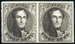 Stamp of Belgium » Belgique. 1849 Médaillons (filigrane encadré) - La Genèse - Épreuves Épreuve de la planche: 20 centimes, lot comprenant