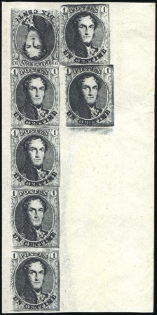 Stamp of Belgium » Belgique. 1849 Médaillons (filigrane encadré) - Réimpressions Réimpression de 1929, extrait de la grande planche