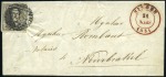 Stamp of Belgium » Belgique. 1849 Médaillons (filigrane encadré) - Oblitérations NINOVE 88: 10c brun et 20c Bleu isolés, grandes ma