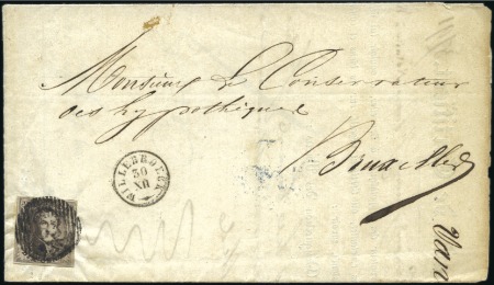 Stamp of Belgium » Belgique. 1851 Médaillons (filigrane sans cadre) - Émission 10c Brun, bien margé, oblitération de la distribut