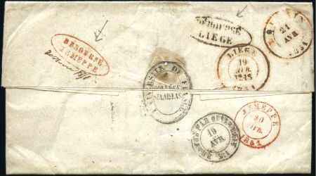 1851 (18.4) Lettre de Paris pour Engis près de Liè