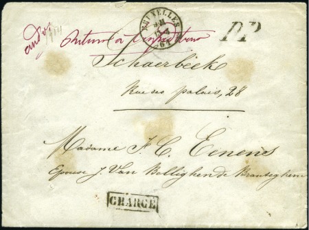 1861 (13.4) Enveloppe chargée non-affranchie de Br