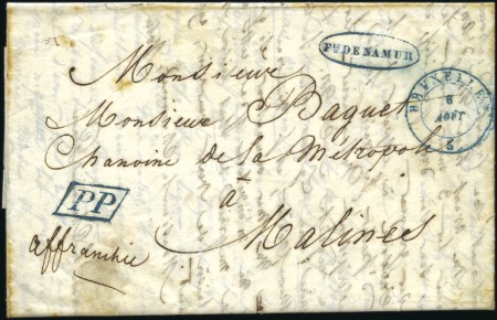 Stamp of Belgium » Belgique. Histoire Postale 1844 (6.8) Lettre de Bruxelles (Faubourg de Namur)