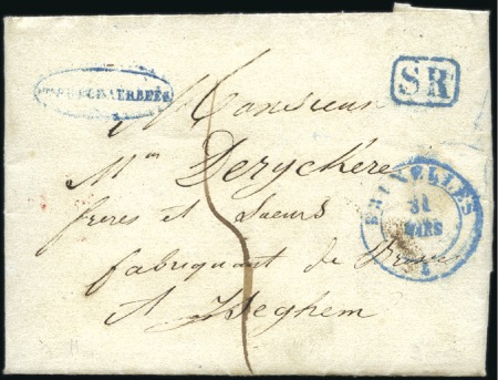 1845 (31.3) Lettre de Bruxelles (Faubourg de Schae