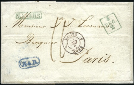 1840 (4.12) Lettre d'Anvers pour Paris, cachets en