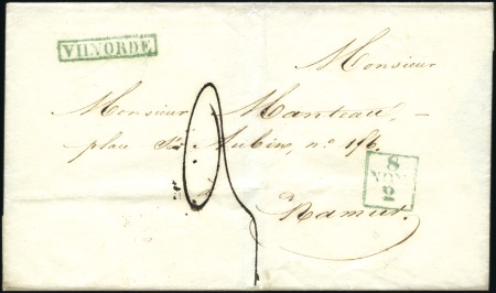 1840 (8.12) Lettre de Vilvorde pour Namur, cachets