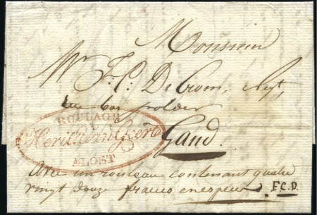 1834 (4.9) Lettre d'Alost pour Gand avec marque ov