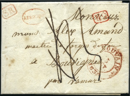 1836 (5.10) Lettre d'Aerschot pour Bouvignes, cach