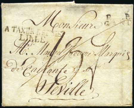 Stamp of Belgium » Belgique. Histoire Postale 1815 (13.12) Lettre de Gand pour Séville en Espagn