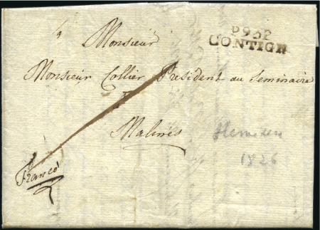 Stamp of Belgium » Belgique. Histoire Postale 1826 (24.2) Lettre de Contich pour Malines, cachet