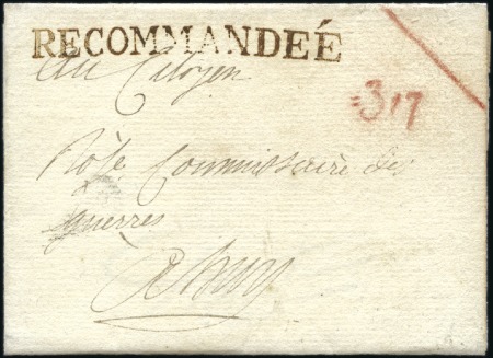 1794 (18.8) Lettre recommandée de Liège pour Huy, 