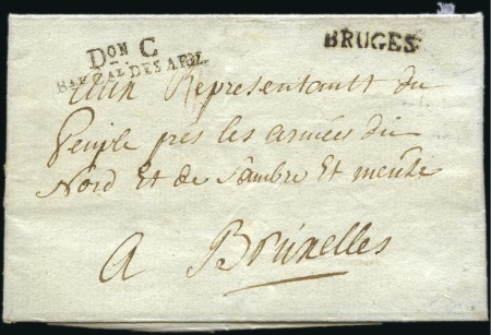 Stamp of Belgium » Belgique. Histoire Postale 1795 Trois pli portant la marque DON F. ARM / SAMB
