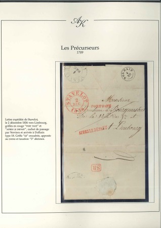 Stamp of Belgium » Belgique. Histoire Postale SERVICE RURAL 1789-1847 Petite collection de 16 pl