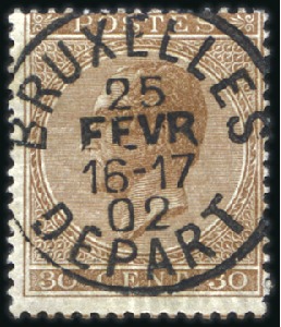 Stamp of Belgium » Belgique. Léopold 1er - Nouveau Type - Émission 30c brun-bistre, dent. 15, annulé par l'oblitérati