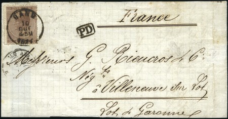 Stamp of Belgium » Belgique. Léopold 1er - Nouveau Type - Émission 30c brun foncé utilisé tardivement et oblitéré par