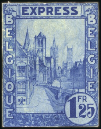 1929-31 EXPRÈS, 5F25 Anvers, deux épreuves non-ado