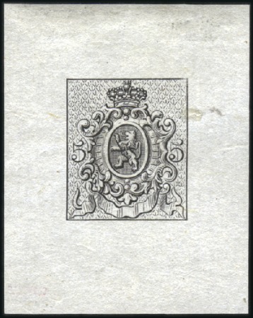 Stamp of Belgium » Belgique. 1866-67 Petit Lion - La Genèse Type non adopté, trois épreuves des coins du 5c de