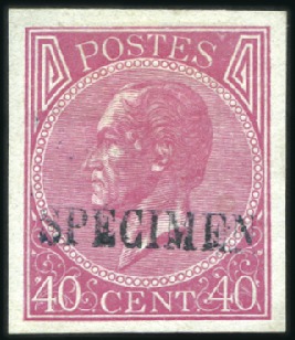 Stamp of Belgium » Belgique. Léopold 1er - Nouveau Type - Émission 30c brun foncé et 40c rose pâle non dentelé avec s