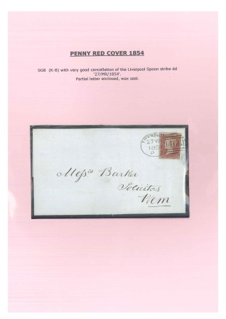 Stamp of Great Britain » 1841 1d Red 1841-54, Group of 5 covers incl. spoon, Dumfries MC, no.1 in MC, etc.
