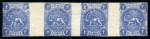 1875 Two Shahis blue, knife roulettes