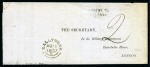 Stamp of Ireland » GB Used In Ireland 1840 & 1857 Pair of stampless covers; "Redirected at Belfast" and "MISSENT TO BELFAST"