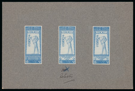 1925 International Geographical Congress in Cairo, 15m photographic prints in blue