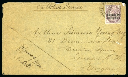 CROCODILE POOLS: 1900 (Apr 28) Envelope endorsed "On Active Service" with 1897-1902 1d lilac