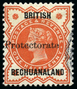 1890 1/2d Vermilion 15mm overprint mint & used and 17mm overprint mint