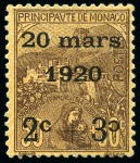 1920 Mariage, les 3 timbres connus avec le deuxième