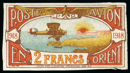 1918 Poste Avion en ORIENT 2F non dentelé, TB, très
