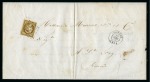 Stamp of France 1849 10c bistre verdâtre, nuance foncé, bien margé,