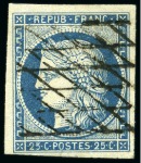 1849 25c bleu, 6 très beaux exemplaires
