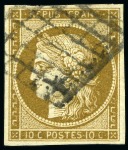 Stamp of France » Type Cérès de 1849-1850 1849, Groupe sur le Cérès 10c avec 4 très beaux