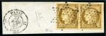 Stamp of France 1849 10c bistre-jaune, 5 très beaux exemplaires dont