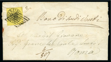 ITALY STATES PAPAL STATE 1865 Money value letter