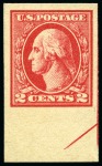 1920 2c Carmine, type VII, imperforate, mint bottom