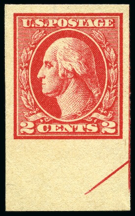 Stamp of United States » 1917-23 Washington Franklin Issue 1920 2c Carmine, type VII, imperforate, mint bottom