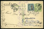 CHINA JAPAN.P.O. 1914 postal stationery double card 4s