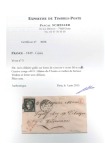 1849 20c noir oblitéré grille sur lettre de Limeurs